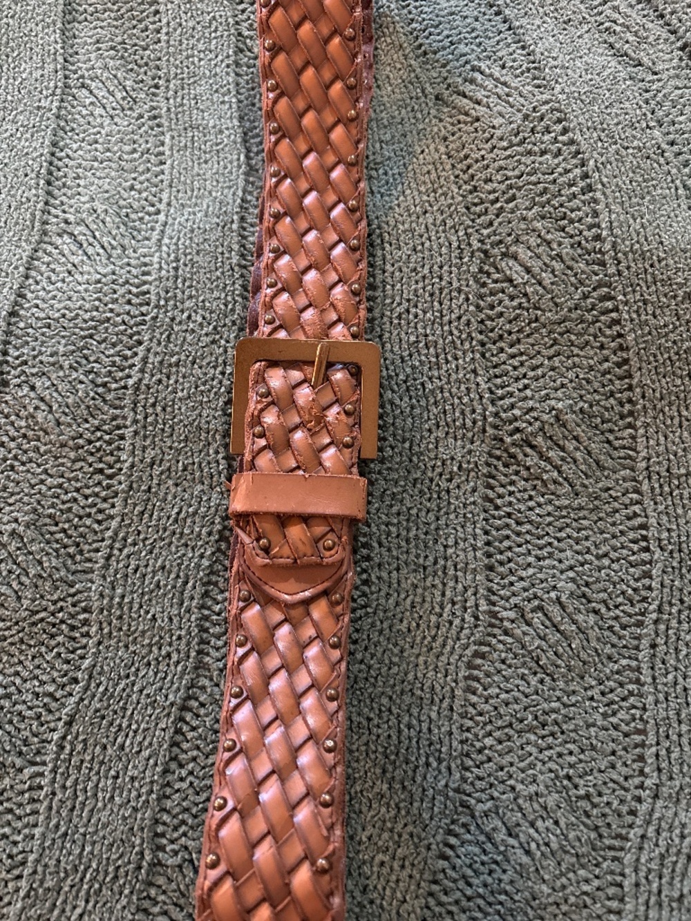 CAbi leather weave belt